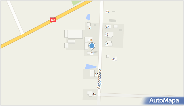 Michowo, Michowo, 23, mapa Michowo