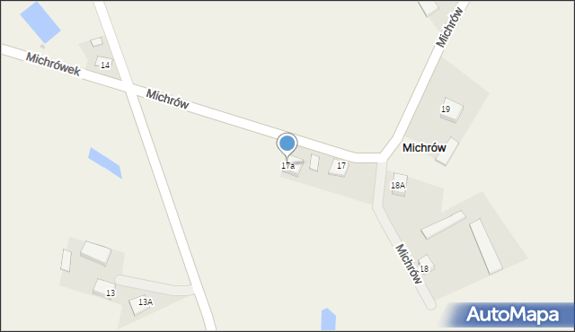 Michrów, Michrów, 17a, mapa Michrów