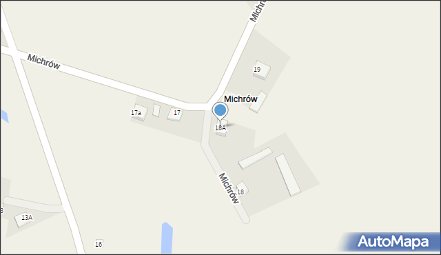 Michrów, Michrów, 18A, mapa Michrów