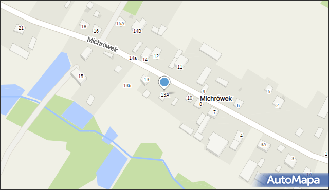 Michrówek, Michrówek, 13A, mapa Michrówek