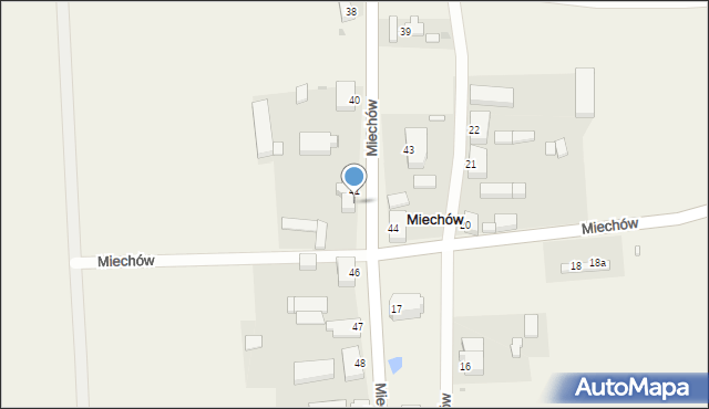 Miechów, Miechów, 42, mapa Miechów