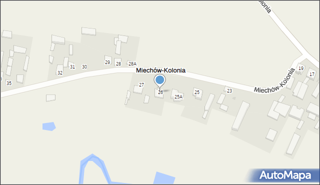 Miechów-Kolonia, Miechów-Kolonia, 26, mapa Miechów-Kolonia