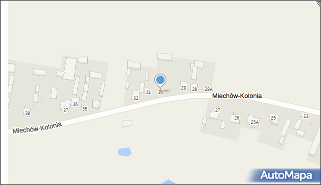 Miechów-Kolonia, Miechów-Kolonia, 30, mapa Miechów-Kolonia