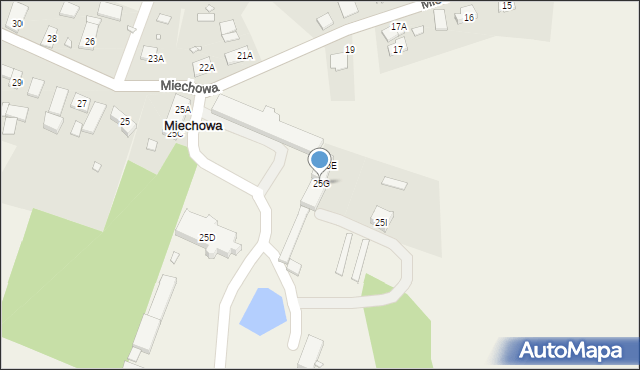 Miechowa, Miechowa, 25G, mapa Miechowa