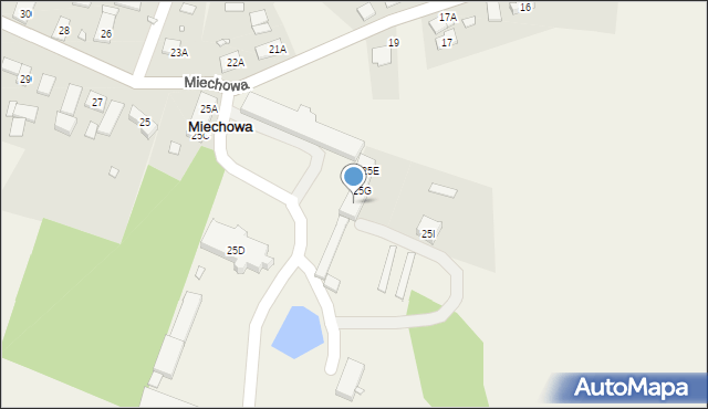 Miechowa, Miechowa, 25H, mapa Miechowa