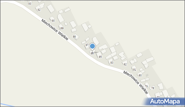 Miechowice Wielkie, Miechowice Wielkie, 86, mapa Miechowice Wielkie