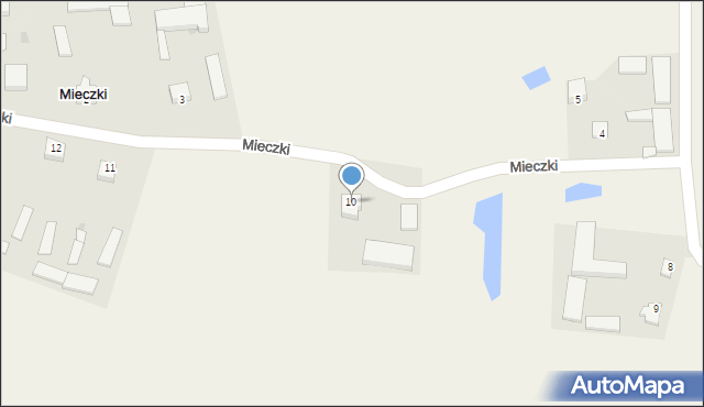 Mieczki, Mieczki, 10, mapa Mieczki