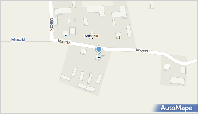 Mieczki, Mieczki, 11, mapa Mieczki