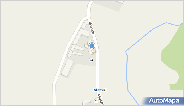 Mieczki, Mieczki, 25, mapa Mieczki