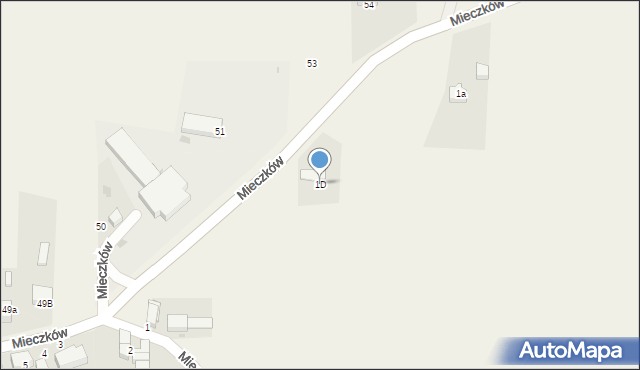 Mieczków, Mieczków, 1D, mapa Mieczków