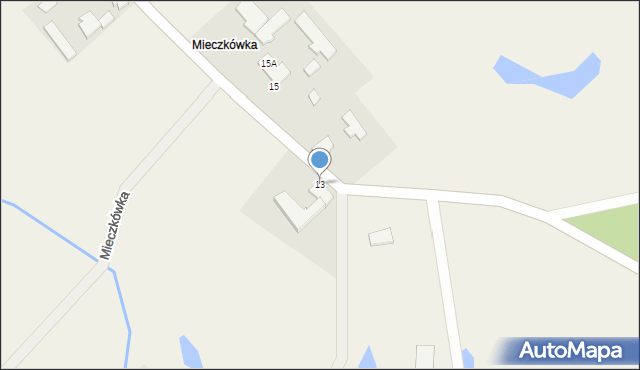 Mieczkówka, Mieczkówka, 13, mapa Mieczkówka