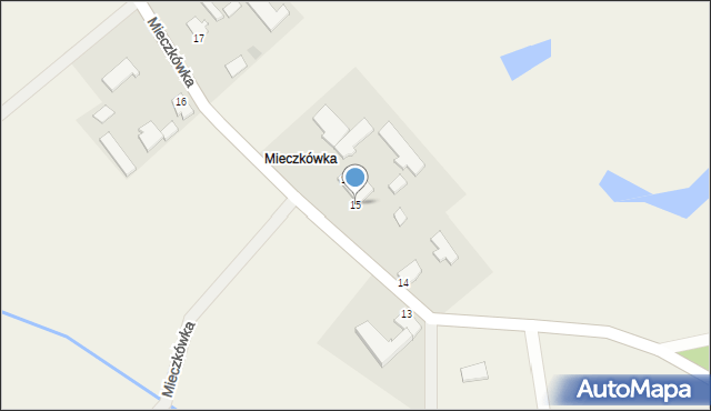 Mieczkówka, Mieczkówka, 15, mapa Mieczkówka