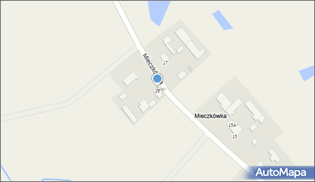 Mieczkówka, Mieczkówka, 16, mapa Mieczkówka