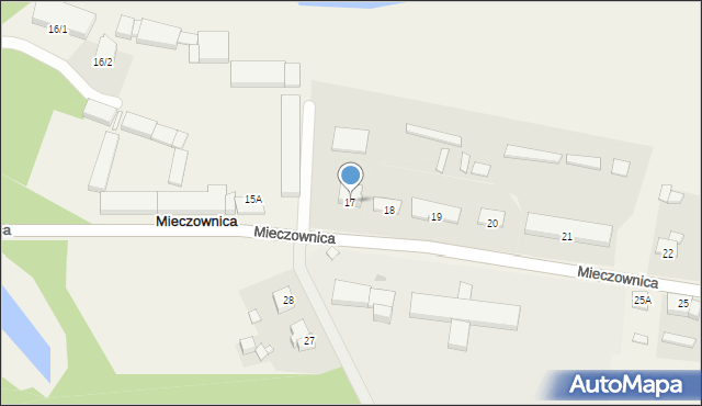 Mieczownica, Mieczownica, 17, mapa Mieczownica