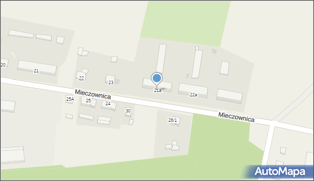 Mieczownica, Mieczownica, 21a, mapa Mieczownica