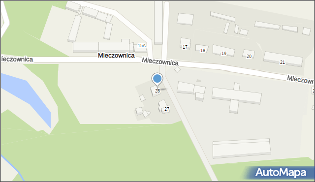 Mieczownica, Mieczownica, 28, mapa Mieczownica