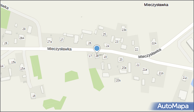 Mieczysławka, Mieczysławka, 18, mapa Mieczysławka