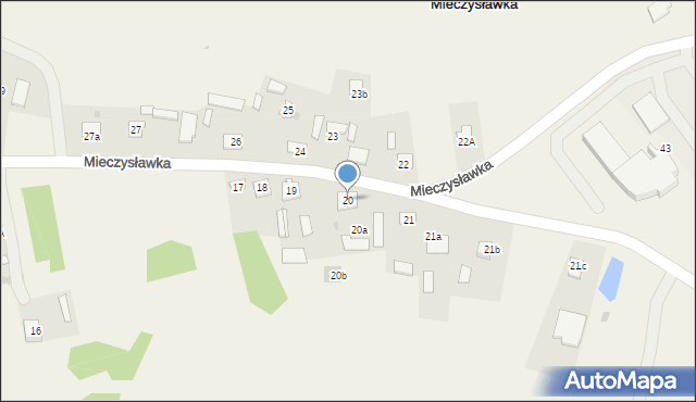 Mieczysławka, Mieczysławka, 20, mapa Mieczysławka