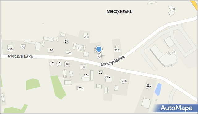 Mieczysławka, Mieczysławka, 22, mapa Mieczysławka