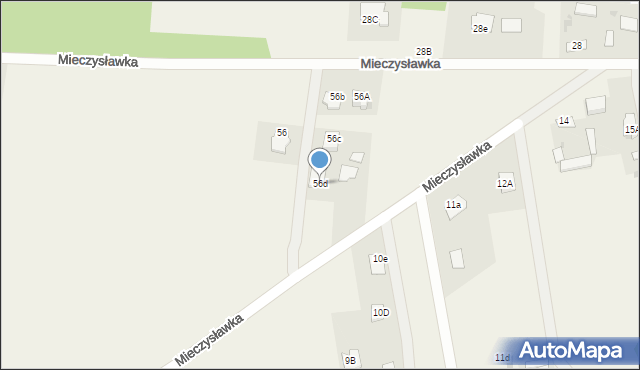 Mieczysławka, Mieczysławka, 56d, mapa Mieczysławka