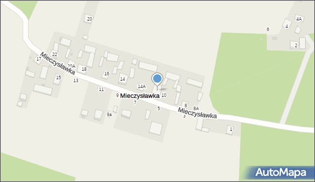 Mieczysławka, Mieczysławka, 12, mapa Mieczysławka
