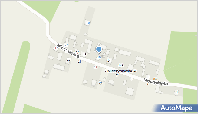 Mieczysławka, Mieczysławka, 16, mapa Mieczysławka