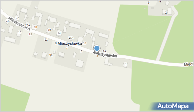 Mieczysławka, Mieczysławka, 3, mapa Mieczysławka