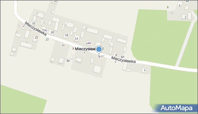 Mieczysławka, Mieczysławka, 5, mapa Mieczysławka