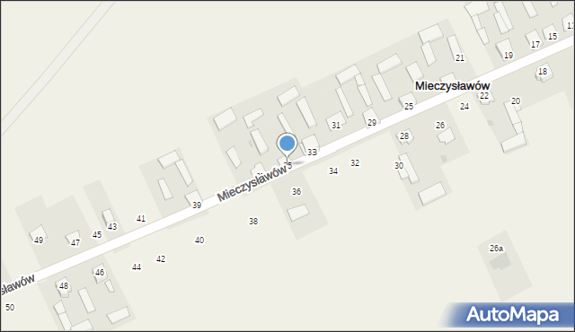 Mieczysławów, Mieczysławów, 35, mapa Mieczysławów