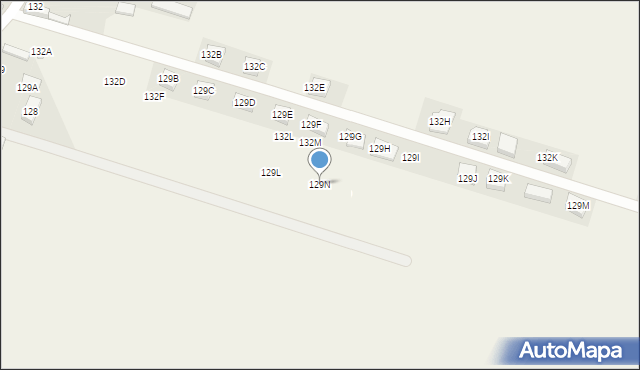 Miedniewice, Miedniewice, 129N, mapa Miedniewice