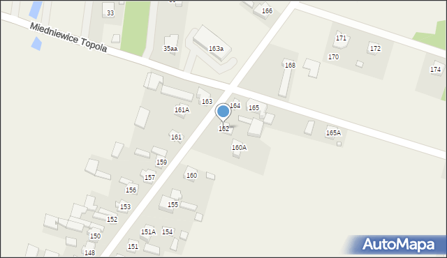 Miedniewice, Miedniewice, 162, mapa Miedniewice