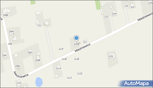 Miedniewice, Miedniewice, 211g, mapa Miedniewice