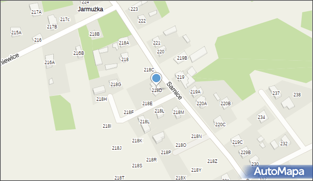 Miedniewice, Miedniewice, 218D, mapa Miedniewice