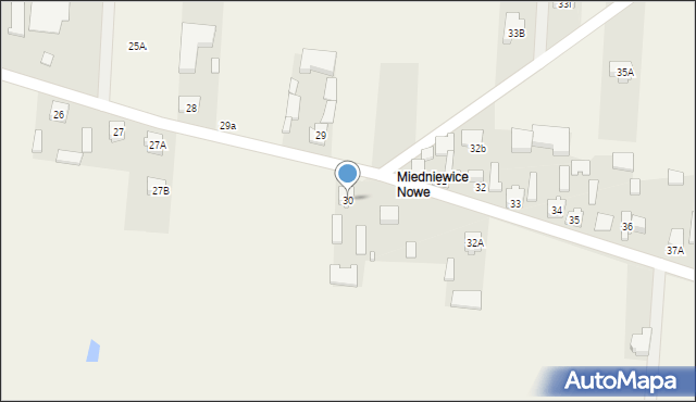 Miedniewice, Miedniewice, 30, mapa Miedniewice
