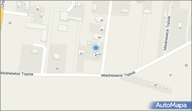 Miedniewice, Miedniewice Topola, 4C, mapa Miedniewice