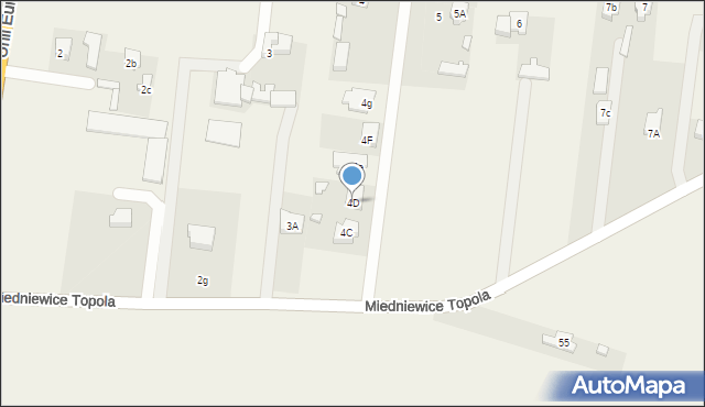 Miedniewice, Miedniewice Topola, 4D, mapa Miedniewice