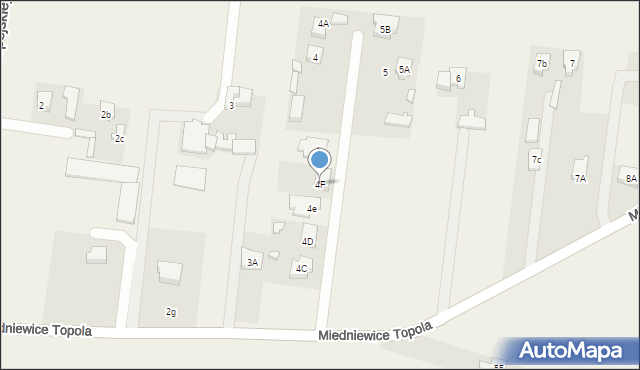 Miedniewice, Miedniewice Topola, 4F, mapa Miedniewice