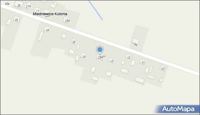 Miedniewice, Miedniewice, 13A, mapa Miedniewice