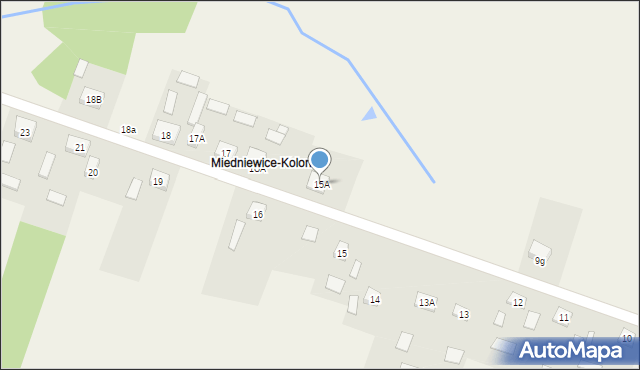 Miedniewice, Miedniewice, 15A, mapa Miedniewice