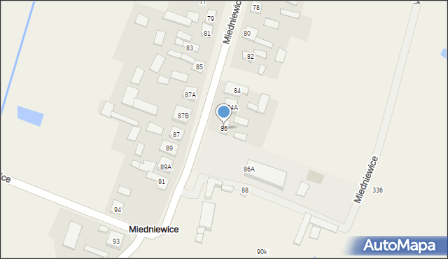 Miedniewice, Miedniewice, 86, mapa Miedniewice