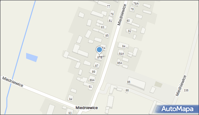 Miedniewice, Miedniewice, 87B, mapa Miedniewice