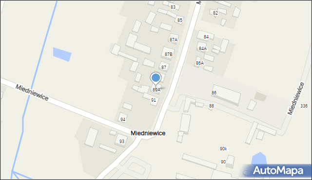 Miedniewice, Miedniewice, 89A, mapa Miedniewice