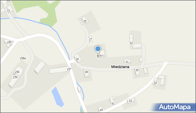 Miedziana, Miedziana, 30, mapa Miedziana