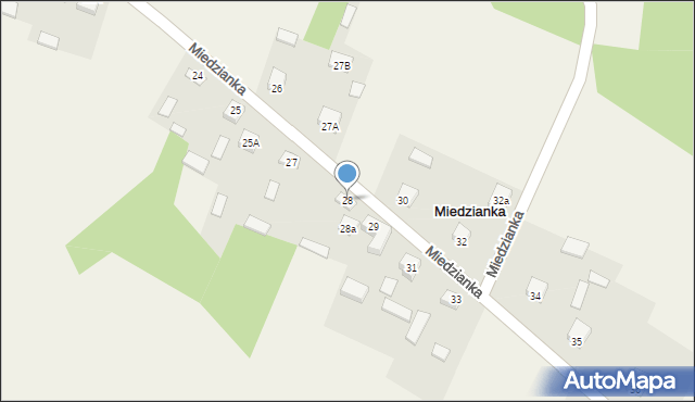 Miedzianka, Miedzianka, 28, mapa Miedzianka