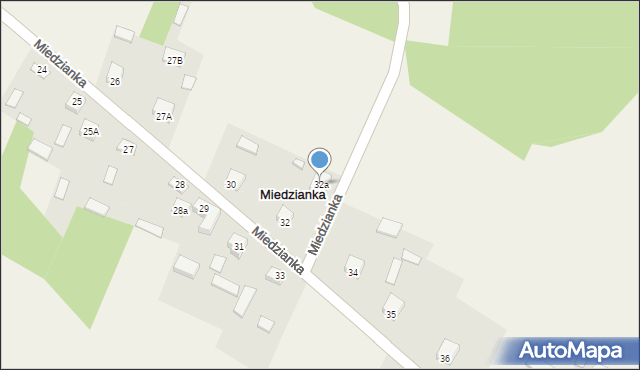 Miedzianka, Miedzianka, 32a, mapa Miedzianka