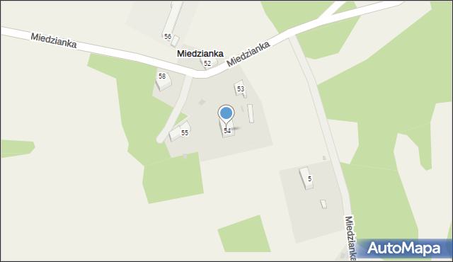 Miedzianka, Miedzianka, 54, mapa Miedzianka