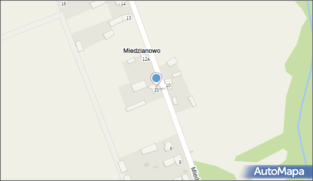 Miedzianowo, Miedzianowo, 11, mapa Miedzianowo