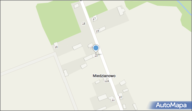 Miedzianowo, Miedzianowo, 13, mapa Miedzianowo