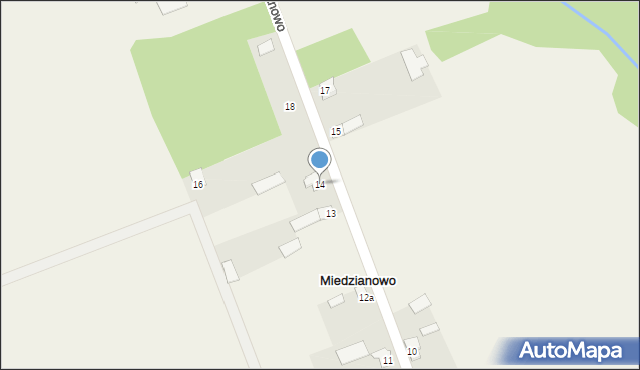 Miedzianowo, Miedzianowo, 14, mapa Miedzianowo