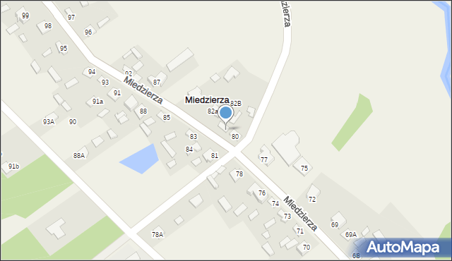 Miedzierza, Miedzierza, 82, mapa Miedzierza